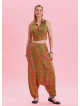 Orange Ethnic Shalwar with Pocket Detail and Laced Legs 4477